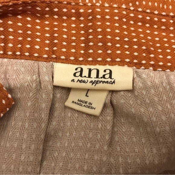 Ana Orange Polka Dot Square Neck Button Straps Top - Picture 8 of 11